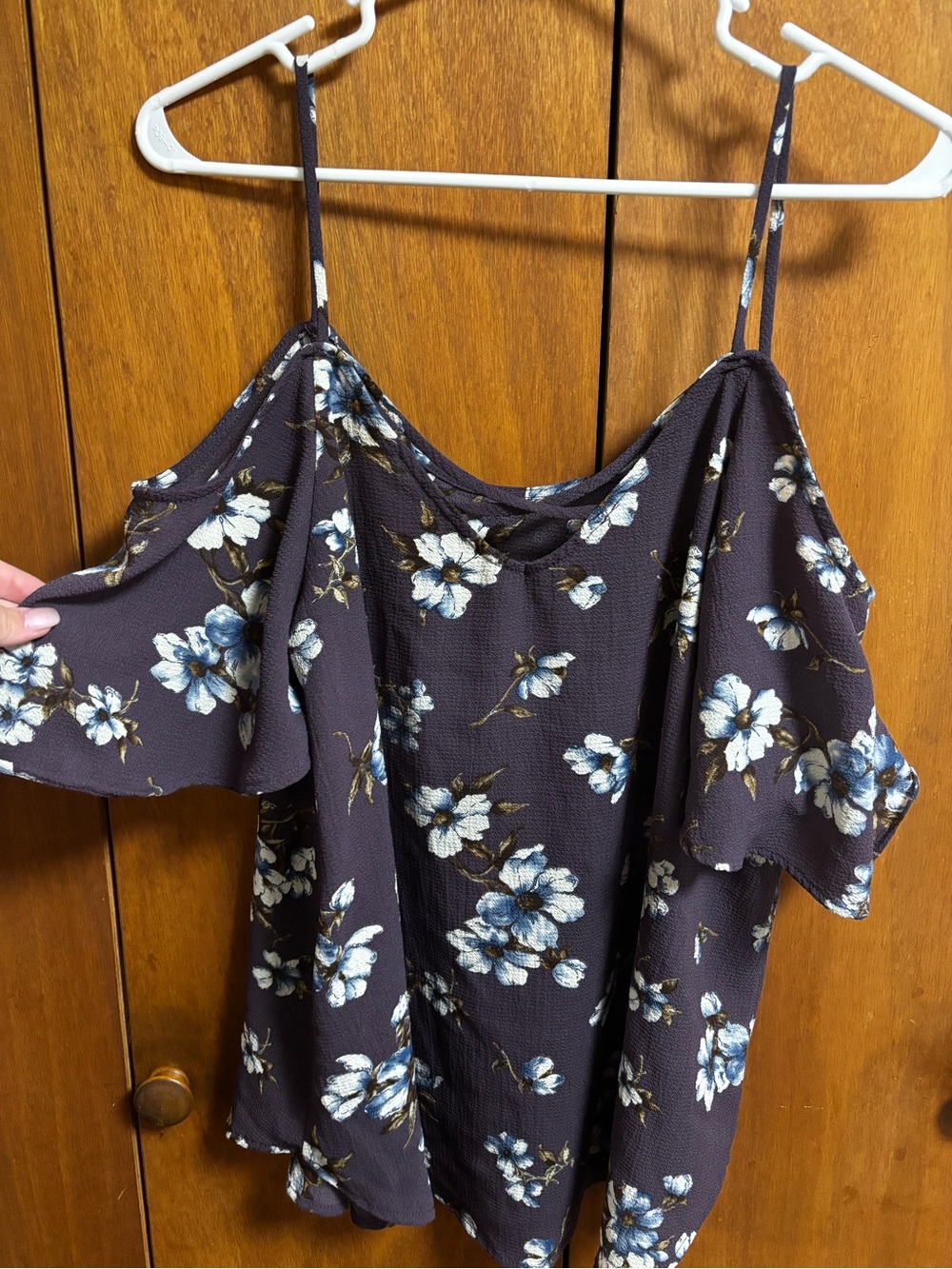 Floral Cold-Shoulder Blouse
